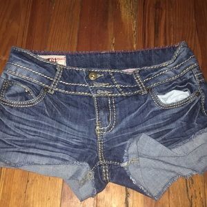Stretchy jean shorts